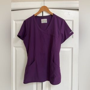 Sketchers Plum colored scrub top. Size large
